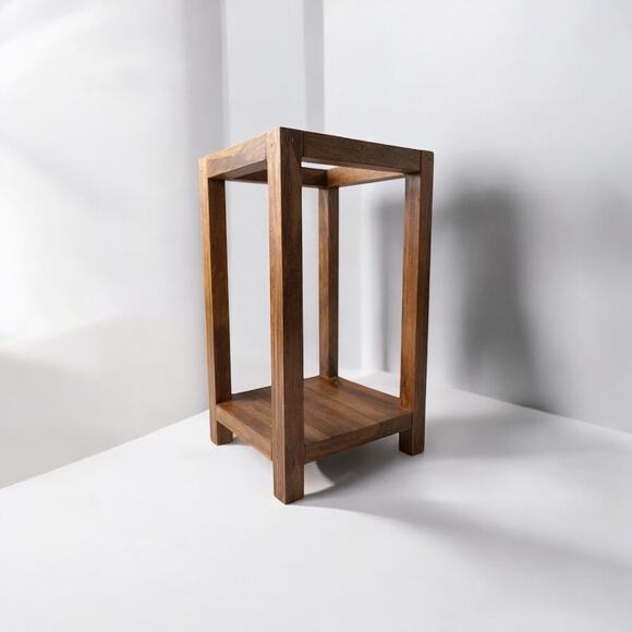 Rustic Wood Candle Lantern | Farmhouse Home Decor | Fall Wedding Centerpiece - Picture 5 of 8